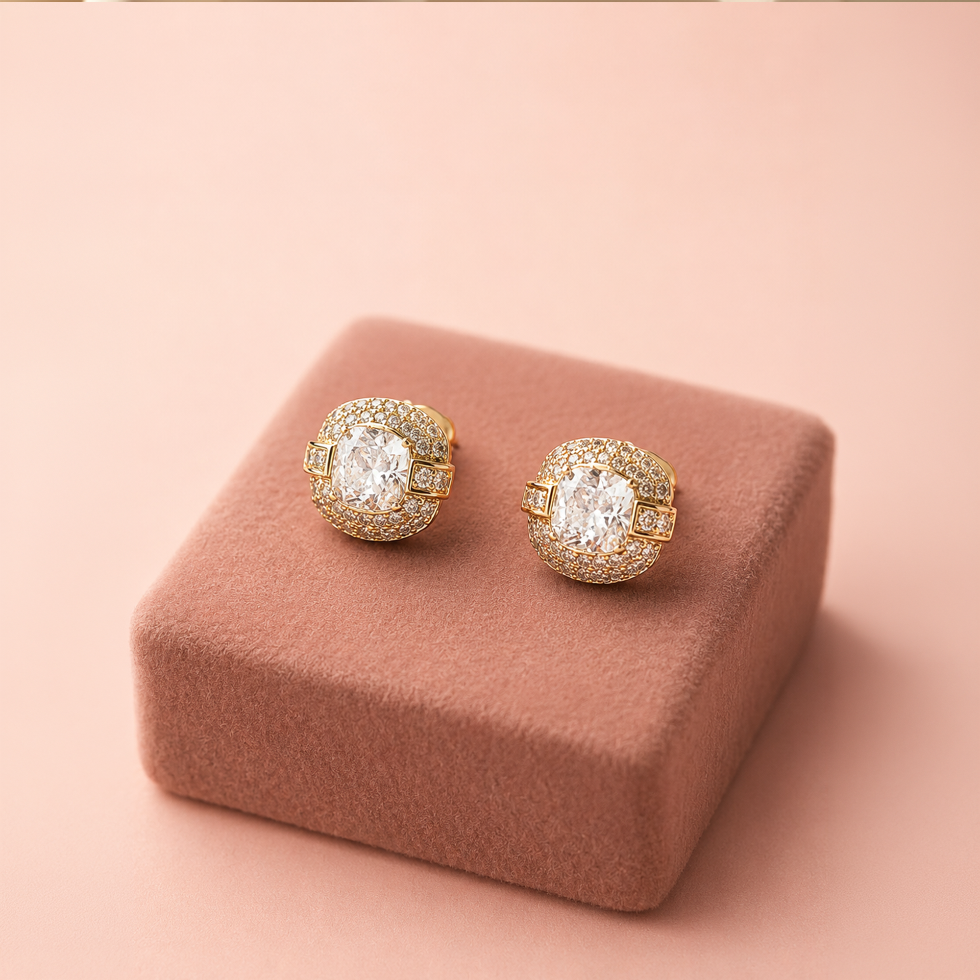 Berry Myth Royale Halo Stud Earrings