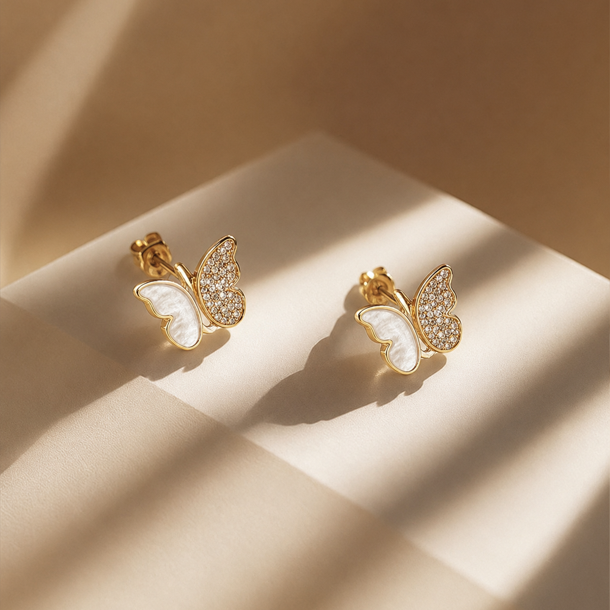 Berry Myth Aurora Butterfly Crystal Stud Earrings